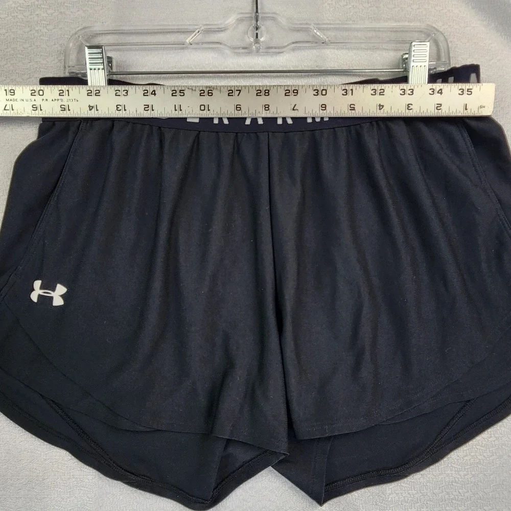 Under Armour Large Black Play Up 3.0 Shorts HeatGear Running Gym Workout